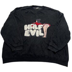 333 Half-Evil Crewneck Sweatshirt in Black